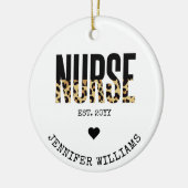 ナースエストパーソナライズされたチーターRN卒業 セラミックオーナメント (左)