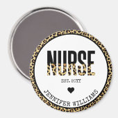 ナースエストパーソナライズされたチーターRN卒業 マグネット (正面/裏面)