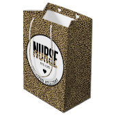 ナースエストパーソナライズされたチーターRN卒業 ミディアムペーパーバッグ (裏面アングル)