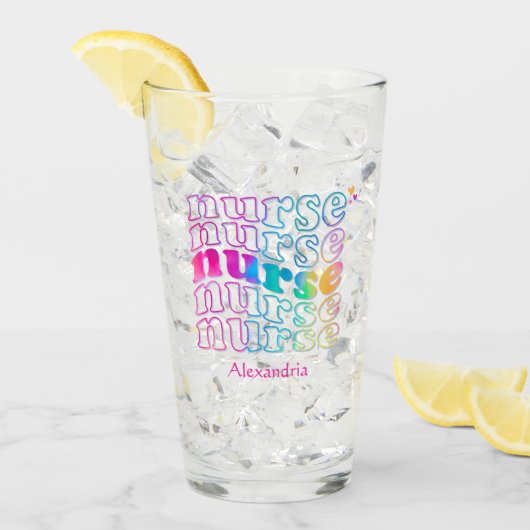 ナースエレガント色 タンブラーグラス (アイス正面)