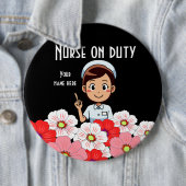 ナースオンDuty 3Bブラックボタン 缶バッジ (インサイチュ)