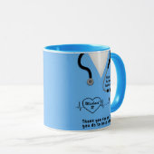 ナースカスタムの名前の追加に対してありがとうございます マグカップ (正面右)