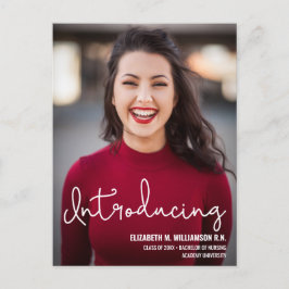 ナースカスタムの紹介の発表 案内ポストカード