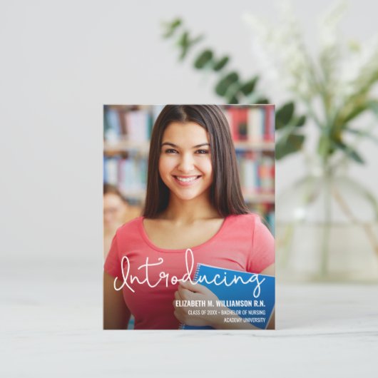 ナースカスタムの紹介グラッド写真の発表 案内ポストカード (スタンド正面)