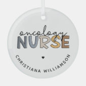 ナースカスタムオンコロジーRNギフト ガラスオーナメント (正面)