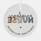 ナースカスタムオンコロジーRNギフト ガラスオーナメント (裏面)