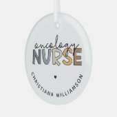 ナースカスタムオンコロジーRNギフト ガラスオーナメント (正面左)