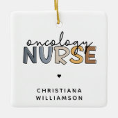 ナースカスタムオンコロジーRNギフト セラミックオーナメント (正面)