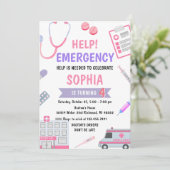 ナースカスタムドクターフリ誕生日 招待状 (スタンド正面)