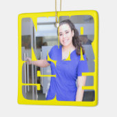 ナースカスタムフォトスクエア セラミックオーナメント (左)