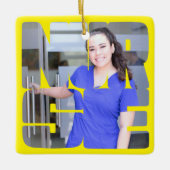 ナースカスタムフォトスクエア セラミックオーナメント (正面)