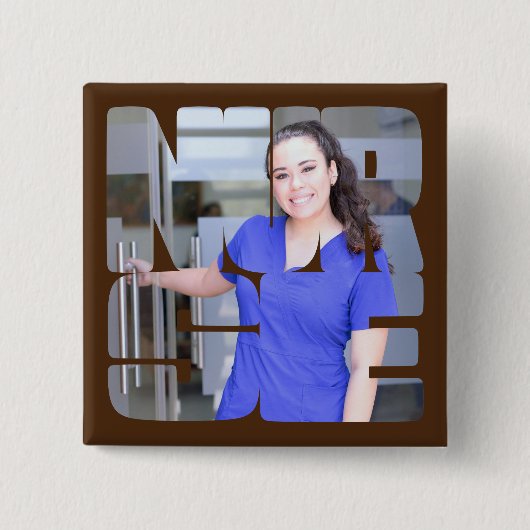 ナースカスタムフォトスクエア 缶バッジ (正面)