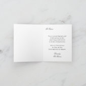 ナースカスタムフォトブルーツリークリスマスグリーティング シーズンカード (内部)