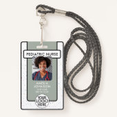 ナースカスタムホームHealth AideフォトロゴIDバッジ バッジ (正面ランヤード)