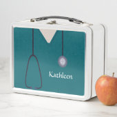 ナースカスタムメディカルスクラップティール（緑がかった色） メタルランチボックス (インサイチュ)