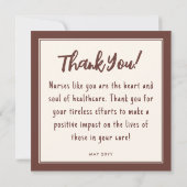 ナースカスタム週間ナース評価 サンキューカード (裏面)