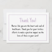 ナースカスタム週間ナース評価 サンキューカード (裏面)
