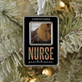 ナースカスタム開業医NP卒業写真 シルバープレートフレームオーナメント