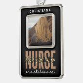 ナースカスタム開業医NP卒業写真 シルバープレートフレームオーナメント (左)