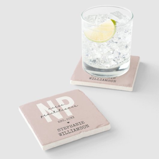 ナースカスタム開業医NP卒業式ギフト ストーンコースター (横)