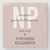 ナースカスタム開業医NP卒業式ギフト ストーンコースター (正面)