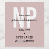 ナースカスタム開業医NP卒業式ギフト ワインラベル (シングルラベル)