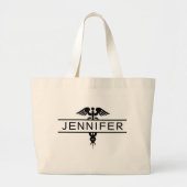 ナースカデュパーソナライズされたセス（大） ラージトートバッグ (正面)