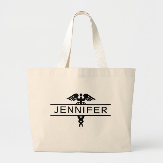 ナースカデュパーソナライズされたセス（大） ラージトートバッグ (正面)