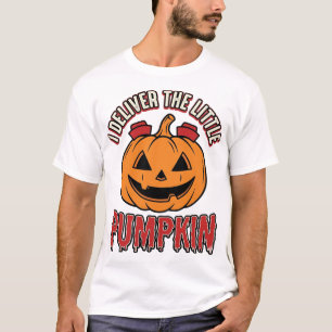ナースカボチャハロウィンデリバリーTシャツデザイン_1 Tシャツ