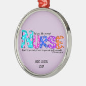 ナースカラフルことわざ15.7勇気 メタルオーナメント (左)