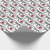 ナースキャップのギフトラップ ラッピングペーパー (角)