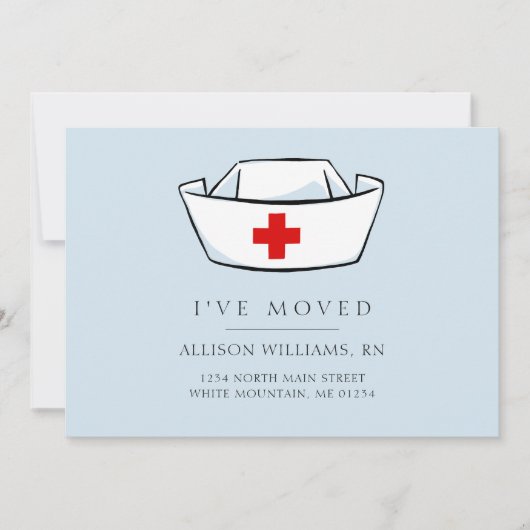 ナースキャップブルームービングアナウンス 案内状 (正面)