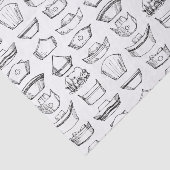 ナースキャップヴィンテージ白黒パターン 薄葉紙 (詳細)