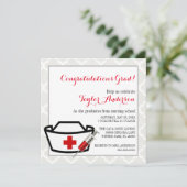 ナースキャップ看護学校卒業発表 招待状 (スタンド正面)