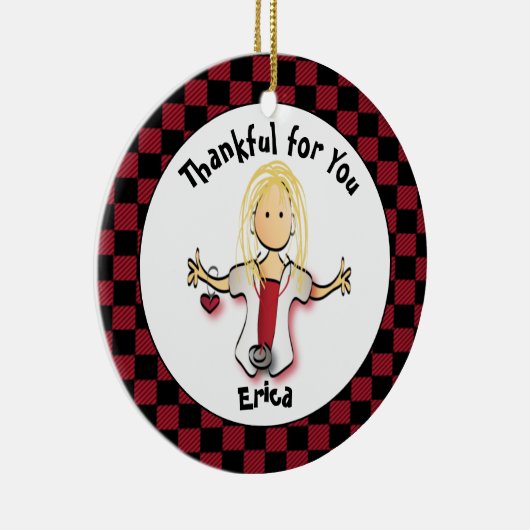 ナースギフトおもしろい-ナース用ギフト セラミックオーナメント (右)