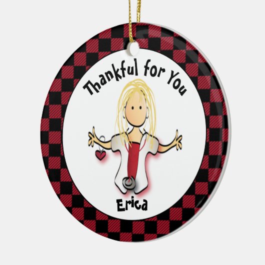 ナースギフトおもしろい-ナース用ギフト セラミックオーナメント (左)