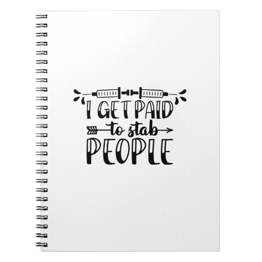 ナースギフトお金で人を刺す ノートブック (正面)