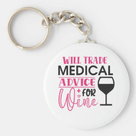 ナースギフトはワインの医療アドバイスを交換する キーホルダー