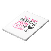 ナースギフトはワインの医療アドバイスを交換する ノートパッド (回転)