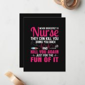 ナースギフトは決してナースを軽視しない ノートカード (正面/裏面インサイチュ)