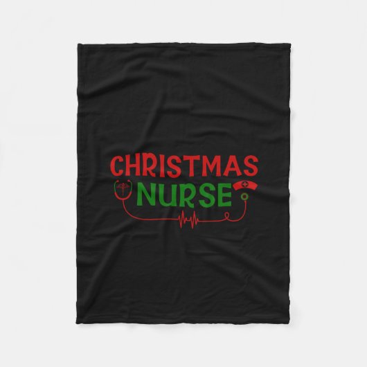 ナースギフトクリスマスナース フリースブランケット (正面)