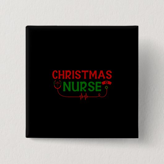 ナースギフトクリスマスナース 缶バッジ (正面)