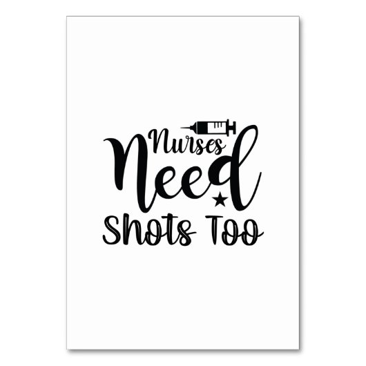 ナースギフトナースにもショットが必要 テーブルナンバー (正面)