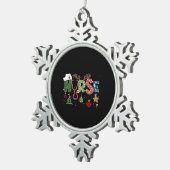 ナースギフトナースクリスマス スノーフレークピューターオーナメント (右)