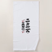 ナースギフトナースヒーロー ビーチタオル (正面)