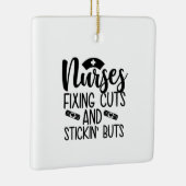 ナースギフトナースフィキンのカットお尻 セラミックオーナメント (右)