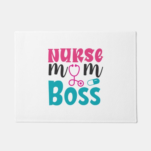 ナースギフトナースママボス ドアマット (正面)