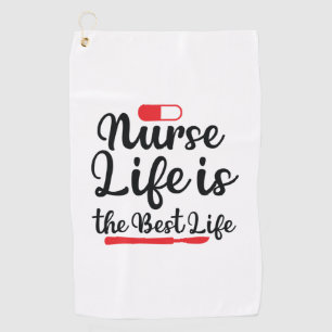 ナースギフトナースライフは最高のライフ ゴルフタオル