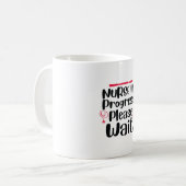 ナースギフトナース中お待ちください コーヒーマグカップ (正面左)