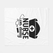 ナースギフトナース勤務中 フリースブランケット (正面(横))